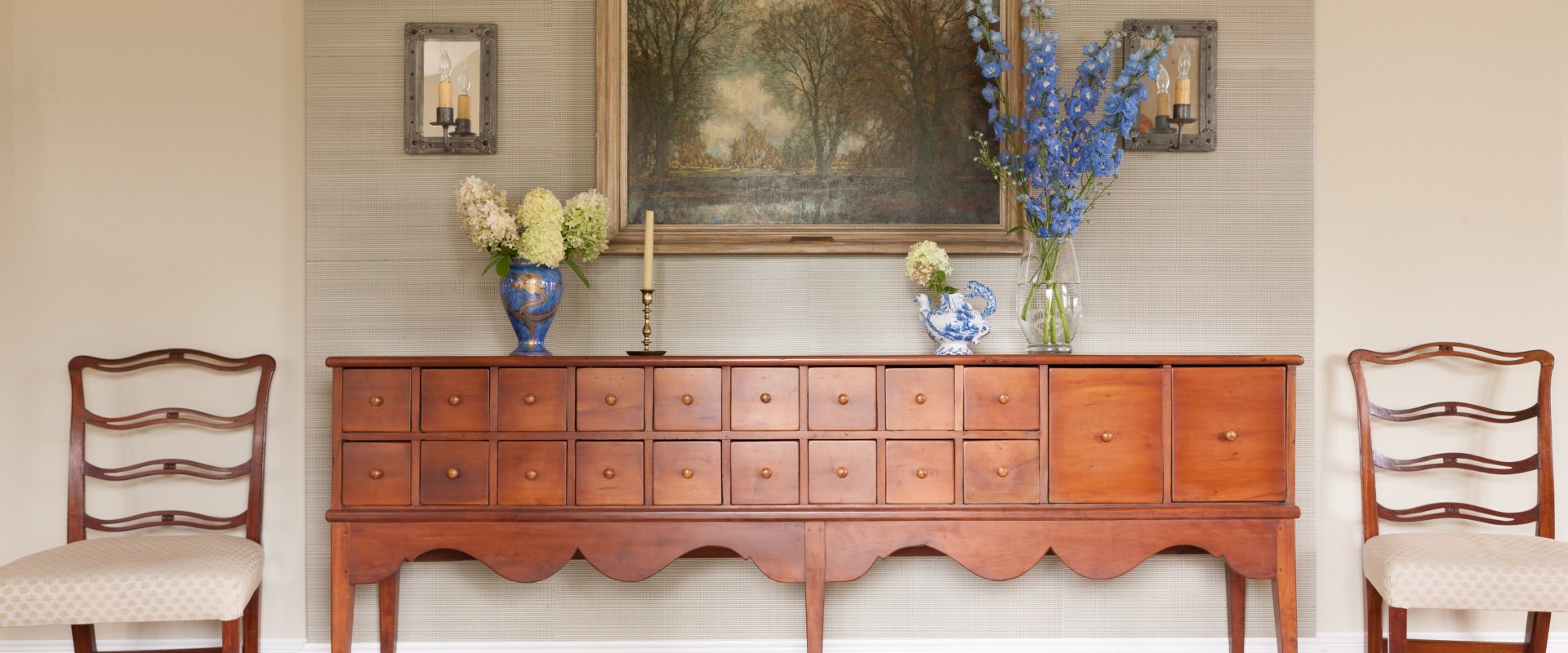 How do you choose which materials to use when incorporating vintage elements into your décor?